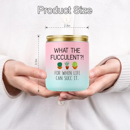 Pick Me up, Break up Gifts for Women Her, Funny Birthday Christmas Cool Gifts for Plant Lovers Mom Lady Friend Wife Miracu Succulent Candle, Get Well, Cheer up, Plant Lover Gifts for Women B0BJ2RSYBB
