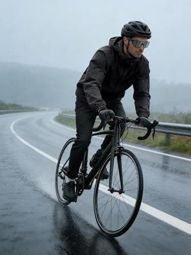 UIQUR Men's Rain Jacket Windbreaker Waterproof Jacket Raincoat Cycling Running Hiking Gear Hood Lightweight Packable