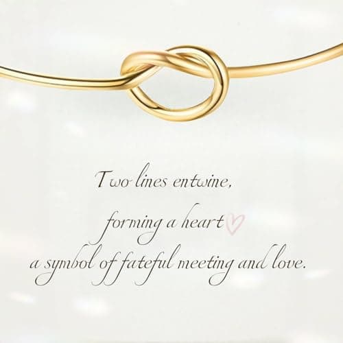 Best Friend Gifts for Women - Forever Love Knot Friendship Bracelets, Friendship Gifts for Women, Gifts for Best Friend Woman, Best Friend Birthday Gifts, Adjustable Bracelet for Christmas