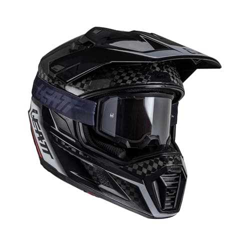 Leatt Helmet Kit ADV 9.5 Carbon with Free 4.5 Iriz Goggles & Bag - Ultimate Adventure Bundle - Lightweight Carbon Fiber Off-Road & Street Helmet - 360 Turbine Safety Technology