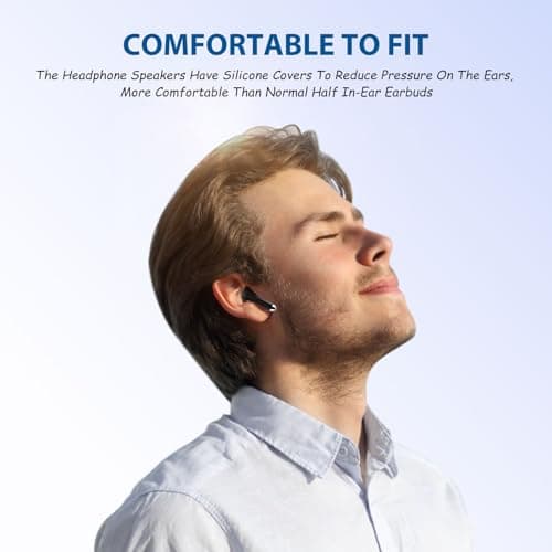 Wireless Earbuds for iPhone 17 Air 16 15 Pro Max Plus 14 13, 5.3 Bluetooth Headphones Noise isolating Ear Buds with Mic Touch Cordless Earbud for Samsung Galaxy S25 Ultra S24 S23 Fe S22 A35 Pixel 10 9