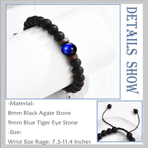 Fathers Day Gift for Dad, Papa, Boyfriend's Dad Bead Bracelet for Birthday, Christmas