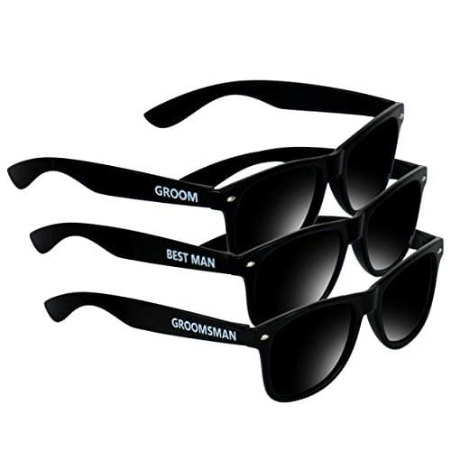 LADY&HOME Bachelor Party 7pcs Wedding Sunglasses for Groom, Best Man, Groomsmen Gifts Wedding Favor