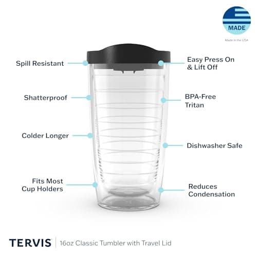 Tervis Made in USA Double Walled Dainty Floral Mother's Day Insulated Tumbler Cup Keeps Drinks Cold & Hot, 16oz, Grandma