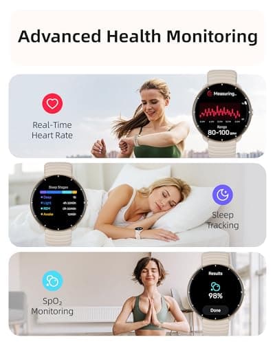 Parsonver Parsonver Swimming Smart Watch, 5ATM Waterproof for Pool & Open Water, Built-in GPS & Compass, AMOLED Fitness Tracker with 100+ Sports Modes, Heart Rate & Sleep Monitor, AI Swim Analysis, French Grey