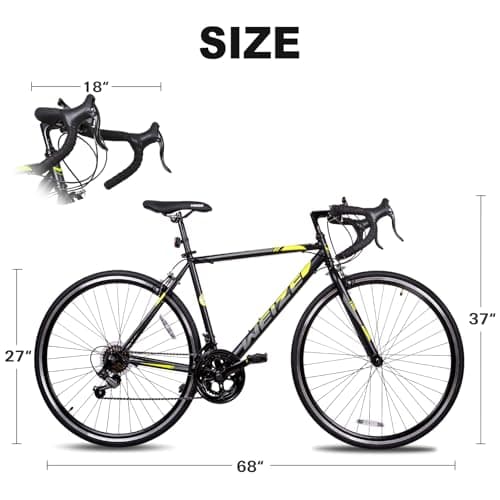 WEIZE Road Bike, 700C Wheel City Commuter Bicycle, 14 Speed Drop Bar, Racing Adult Bike with Caliper Brakes, High-Carbon Steel Hybrid Bikes, Urban Adult Bicycle for Men and Women
