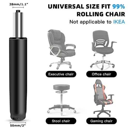 Omyoffice Office Chair Cylinder Replacement,Heavy-Duty Highest End Class 4 Hydraulic Pneumatic Piston, Universal Size Fits Most Chairs