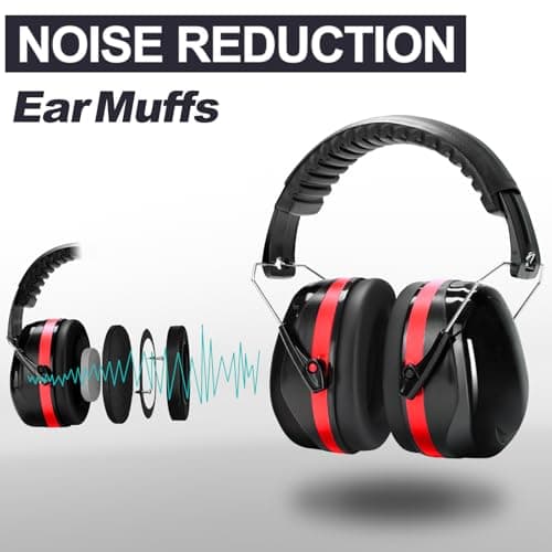 Yewltvep Shooting Ear Protection Gun Range Ear Protection with Earmuffs, Gun Safety Glasses, Earplugs, Hard Storage Case