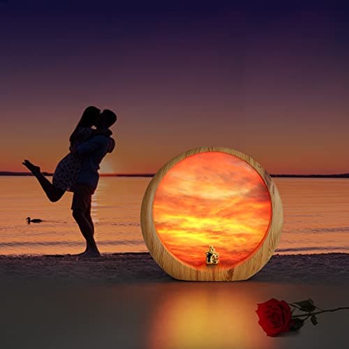 mamre Sunset Lamp Anniversary Wedding Valentine’s Day Gift Ideas, Sunset Glow Light Centerpiece Table Decorations Gifts for Mom Birthday Gift, The Beautiful Sunset We Share
