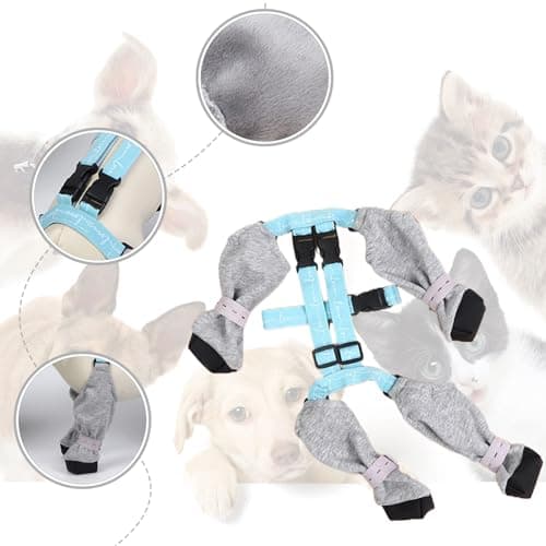 Dog Suspender Boots, Adjustable Suspender Boots for Dogs, Soft & Warm Dog, Dust-Proof for Winter, Outdoor Walking Shoes, Paw Protector for Small Medium Dogs