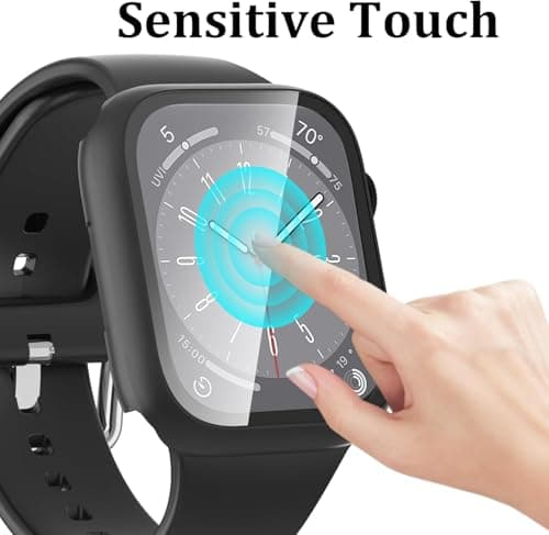 6-Pack Case Compatible with Apple Watch 40mm Series SE 3(2025)/SE 2/SE/6/5/4 with Tempered Glass Screen Protector, QCKANLJ Ultra-Thin Hard PC Full Protective Face Cover Bumper for iWatch 40 mm