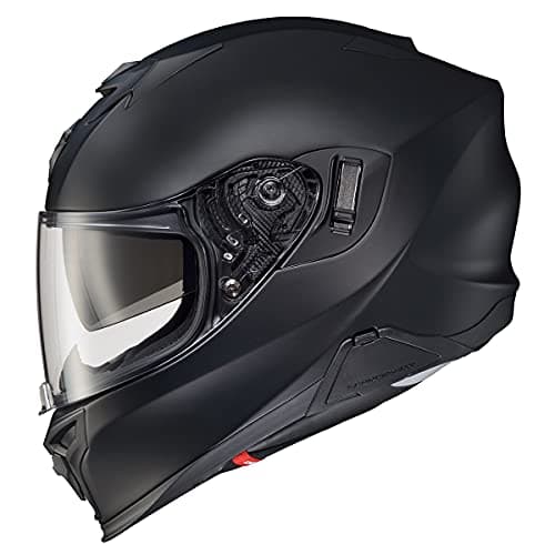 ScorpionEXO T520 Full Face Touring Motorcycle Helmet with Bluetooth Ready Speaker Pockets DOT ECE Approved Solid (Matte Black - X-Large)