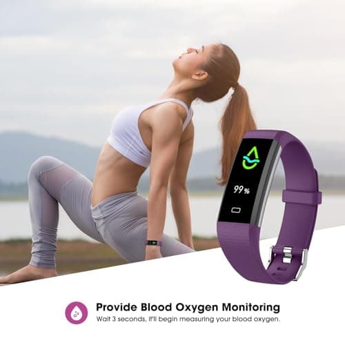 Fitness Tracker with Heart Rate Blood Oxygen Monitor, Activity Tracker Sleep Monitor Health Tracker, Smart Watch Pedometer Step Calories Counter, Fitness Watches for Men Women