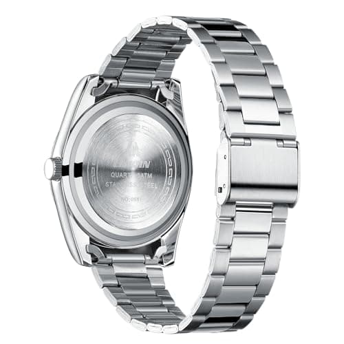 LN LENQIN Mens Watches Waterproof Stainless Steel Watch for Men Analog Quartz Fashion Business Designer Wristwatch