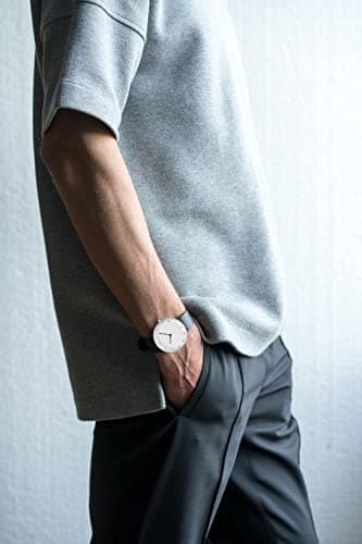 AGEN KGEN Mens Watches Ultra-Thin Minimalist Waterproof Fashion Simple Business Wrist Watch for Men Unisex Dress with Leather Band