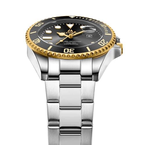 LN LENQIN Mens Watches Stainless Steel Waterproof Analog Quartz Watch for Men with Date Luminous Fashion Wristwatch