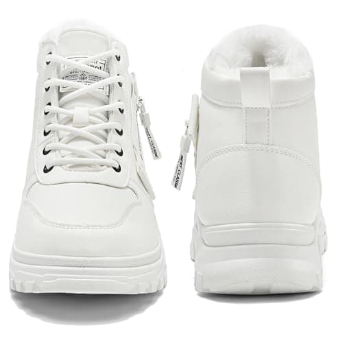 Yeeteepot Womens Snow Boots Warm Winter Boots Ladies Fur Lined Ankle Boots Lace Up Outdoor Booties Anti-Slip Sneakers Waterproof Walking Shoes