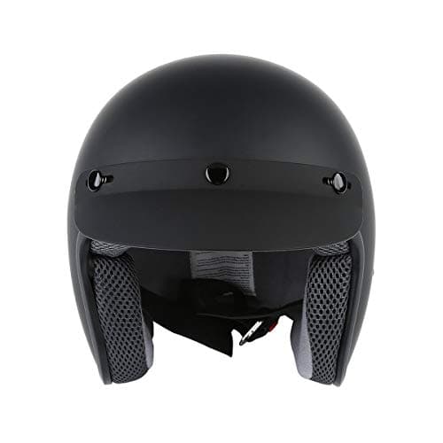 TCMT Adult Motorcycle 3/4 Open Face Helmet With Visor Cafe Racer Cruiser DOT Approved Size L