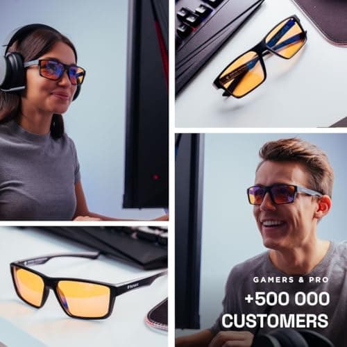 Horus X • Blue Light Glasses Men Women | Blue Light Blocking Glasses for Screen Anti-Fatigue Eye Migraine | Gaming Glasses V3