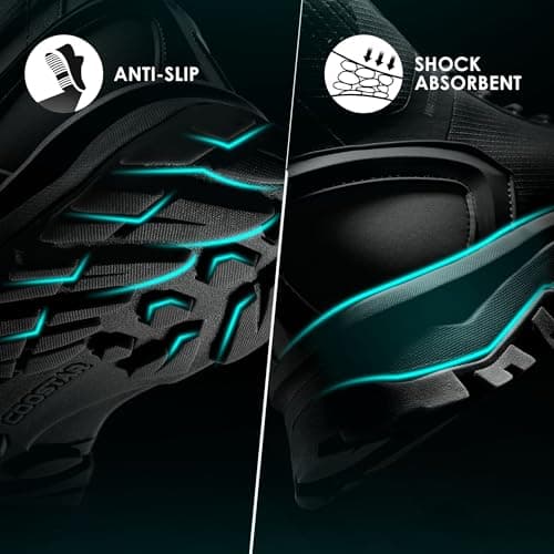 Coostar Tactical Boots for Men Lightweight Military Combat Boot Side Zipper Motorcycle Hiking Work Boots Waterproof 8 Inches