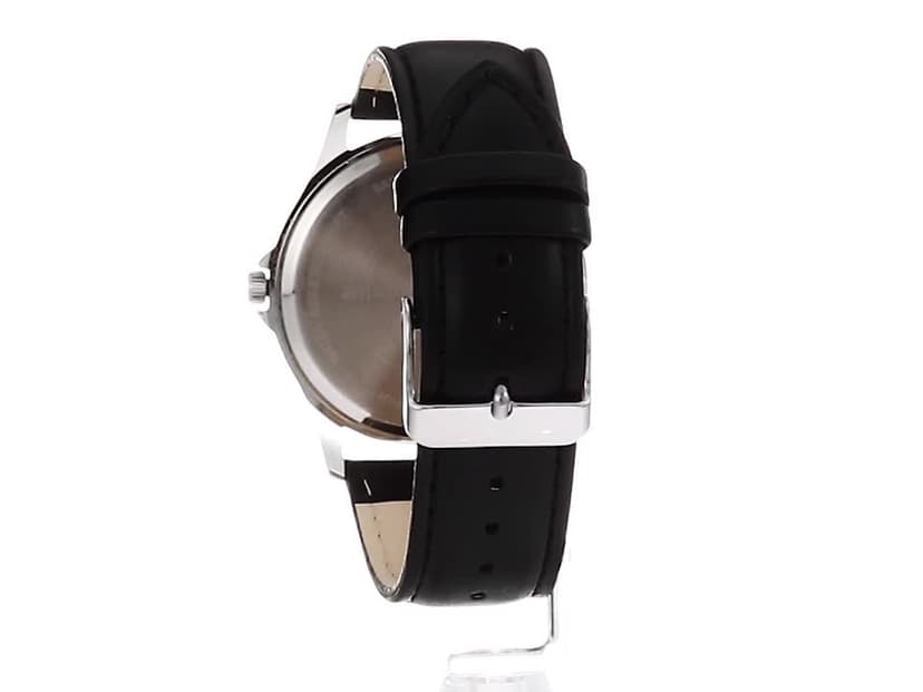 Amazon Essentials Men's Easy to Read 42mm Leather Band Analog Watch