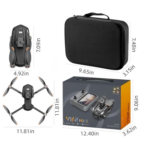 GPS Drone with 4K Camera, 4.5" LCD Display Screen Controller- 3,280ft RC Range, Auto return, Follow Me, Go Home, Gesture Control, One Key Takeoff/Landing, Altitude Hold,led Light ，Professional Quadcopter for Aerial Photography Control and Video Recording, Sports Racing Car Appearance, Adult Beginner-Friendly FPV RC Quadcopter For Kids 8-12