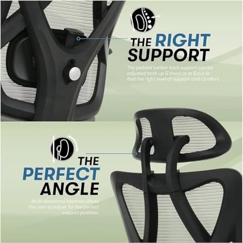 SitTrue Ridgefield Ergonomic Mesh/Vegan Leather High-Back Task