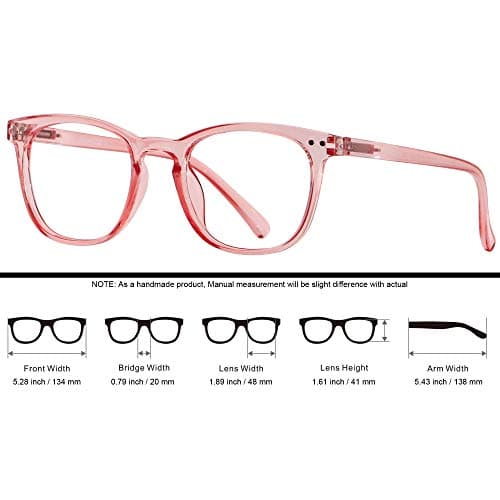 ANDWOOD Blue Light Blocking Glasses Women Men Computer Small Face Clear Bluelight Blocker Eyeglasses Frame