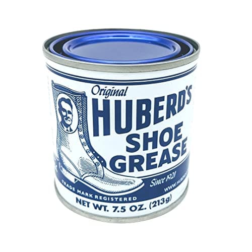 Huberd Shoe Grease Co. Huberd’s Shoe Grease (7.5oz) - Leather Conditioner and waterproofer Since 1921. Waterproofs, softens and Conditions Boots, Shoes, Bags, Belts, Jackets, car Seats, Gloves, Furniture, Saddles and tack.