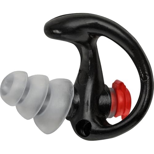 SureFire EP4 Sonic Defenders Plus filtered Earplugs, triple flanged design, reusable, Black, Medium