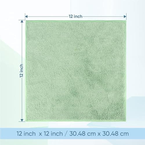 HOMEXCEL Microfiber Washcloths 12 Pack, Highly Absorbent and Soft Face Towel, Multi-Purpose Wash Cloths for Bathroom, Gym, Hotel, Spa and Kitchen, Multicolor 12x12 Inch