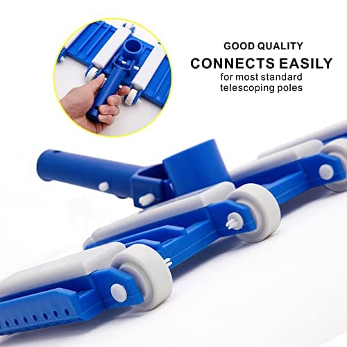 Uoark Pool Vacuum Head with Wheels, 14" Heavy Duty Head, Pool Vacuum Head Suitable for Above Ground and inground Pools(Pole not Included)