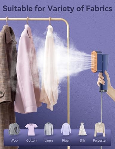 Steamer for Clothes,Sundu Portable 2-in-1 Travel Steamer&Iron,15s Fast Heat-up,100ml Water Tank,Ironing Gloves,25 Min Powerful Continuous Steam,1200W&4 Modes Light Steam Iron for Travel&Home(Blue)