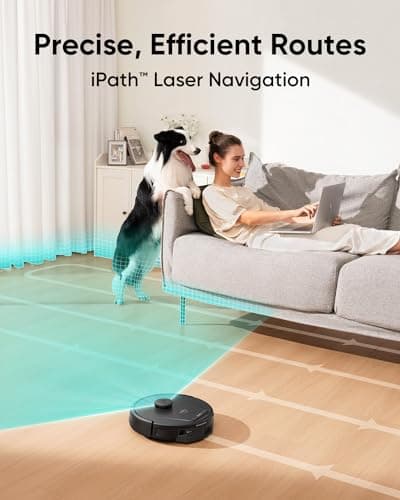 eufy Like-New L60 Robot Vacuum with Self Empty Station, Hair Detangling Technology, Up to 60 Days Hands Free Cleaning, 5,000 Pa Suction (Renewed)