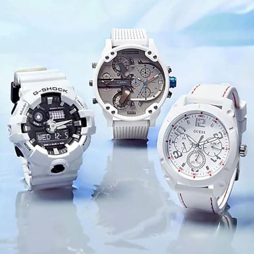 Casio Men's 'G Shock' Quartz Resin Casual Watch, Color:White (Model: GA-700-7ACR)