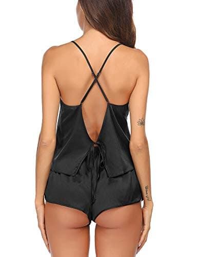 Sexy pajama set for women,Cami Top and Shorts Sets,2 Piece Silky Sleepwear for Valentines,Bridal Party,Honeymoons Gifts Ekouaer Silk Pajamas Set for Women Satin Backless Lingerie Pjs Nightwear B0876WYLZT