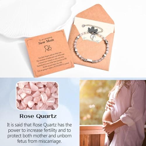 New Mom Gifts for Women, 1st Time Mothers Day Mom Mommy To Be Gifts for Women After Birth, Pregnancy Jewelry Gifts Bracelet for Mama B0D112KB4T