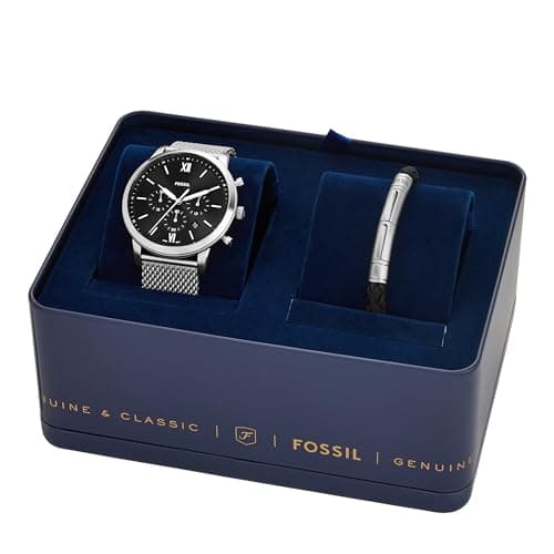Fossil Men's Neutra Quartz Stainless Steel and Leather Chronograph Watch