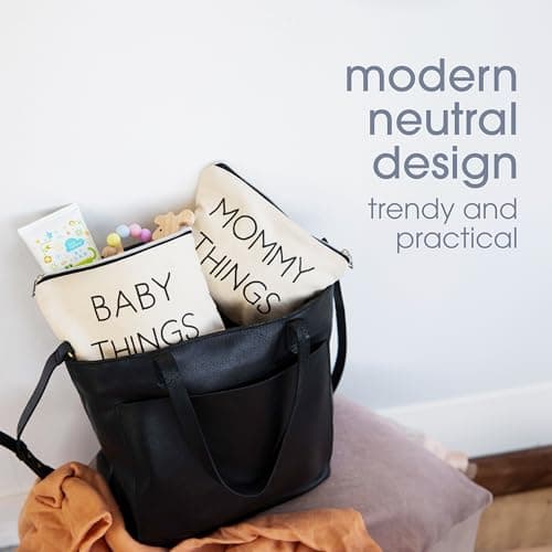 Pearhead Unisex Mommy and Baby Things Travel Pouch, 2 Count (Pack of 1)