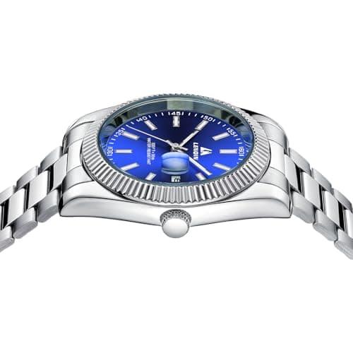 LN LENQIN Mens Watches Waterproof Stainless Steel Watch for Men Analog Quartz Fashion Business Designer Wristwatch