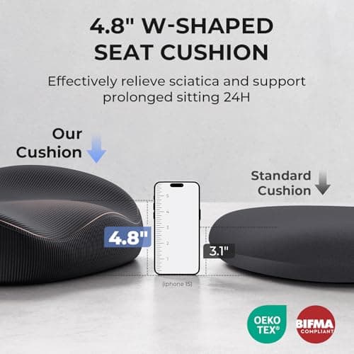 Ergonomic Office Chair with Headrest, Lumbar Support, Flip-Up Armrests, Thick Memory Foam Seat - 350lbs Capacity, Adjustable Height for Big & Tall, Perfect for Home Office Studios