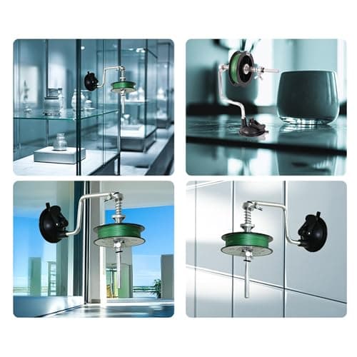 Fishing Line Spooler – Portable Table Mounted Reel Spooler for Spinning & Baitcasting Reels – Adjustable to Fit Multiple Size Spools-Fishing Line Remover Gifts for Men (Clips and Suction Cups)