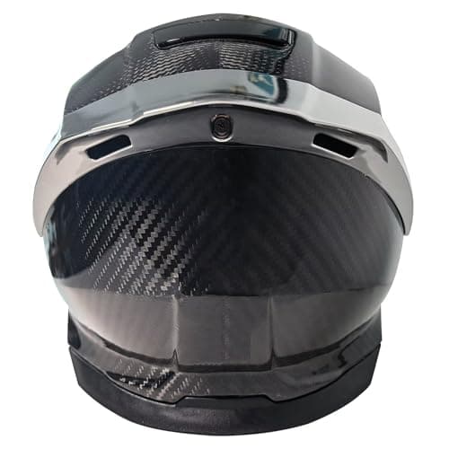 Motorcycle Carbon Fiber Full Face Helmets, with Spoiler Sport Touring Street Moped Scooter Chopper ATV Snowmobile Motorcycle Helmet, DOT Approved