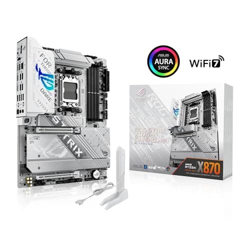 ASUS ROG Strix X870-A Gaming WiFi AMD Motherboard, 16+2 Power Supply Stage, DDR5 Slot, Four M.2 Slots, PCIe 5.0, Next Generation GPU, WiFi 7, USB 20Gbps with PD 3.0 up to 30W, Aura Sync