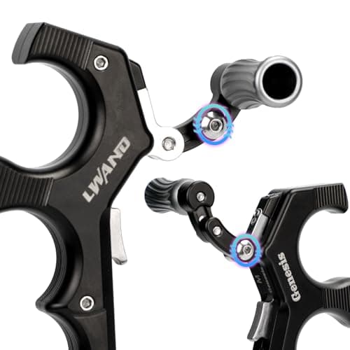 LWANO Thumb Bow Release - 3&4 Finger Adjustable Archery Compound Bow Release Aid, with Trigger Travel and Pressure Adjustable