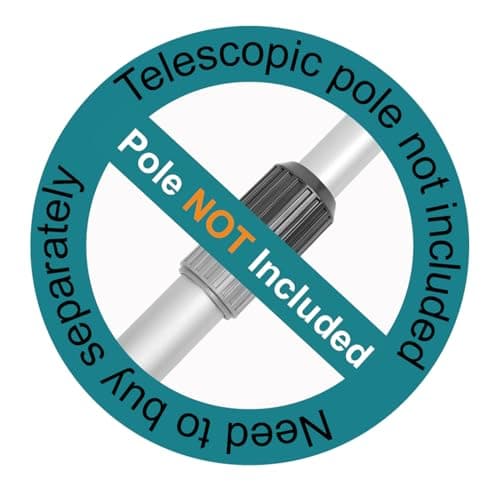 POOLWHALE Professional Pool Skimmer Net, Heavy Duty Swimming Leaf Rake Cleaning Tool with Deep Fine Nylon Mesh Net Bag - Fast Cleaning,Easy Scoop Edge,Debris Pickup Removal (No Pole)