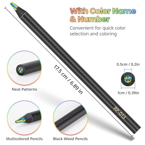 Stocking Stuffers, Art Supplies, 12 Rainbow Colored Pencils, Teen Girl Gifts Trendy Stuff, Art Supplies for Kids 9-12, Gifts for 5-12 Year Old Girl, Arts and Crafts for Kids Ages 8-12