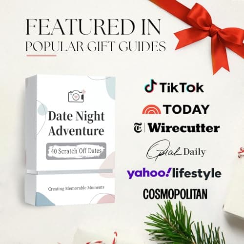 40 Date Ideas Card Games for Couples Date Night - Unique Date Deck Scratch Off Cards, Couples Gifts for Boyfriend Girlfriend, Romantic Wedding Anniversaries Newlywed Gifts for Him Husband Wife Bride