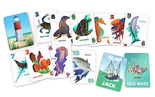 GO FISH Untamed Oceans, a Go Fish Card Game for Kids 4-8 and Up – Play Old Maid and Slap Jack with Same Deck – Easy to Learn – Family, Board Game Night and Classroom Party Fun – Great Gift Idea