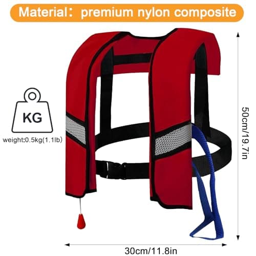 3-Pack Life Jackets for Men Women - 150N Automatic Inflation Swim Vest with Reflective Strips & Safety Buckle ~ Lightweight &Breathable